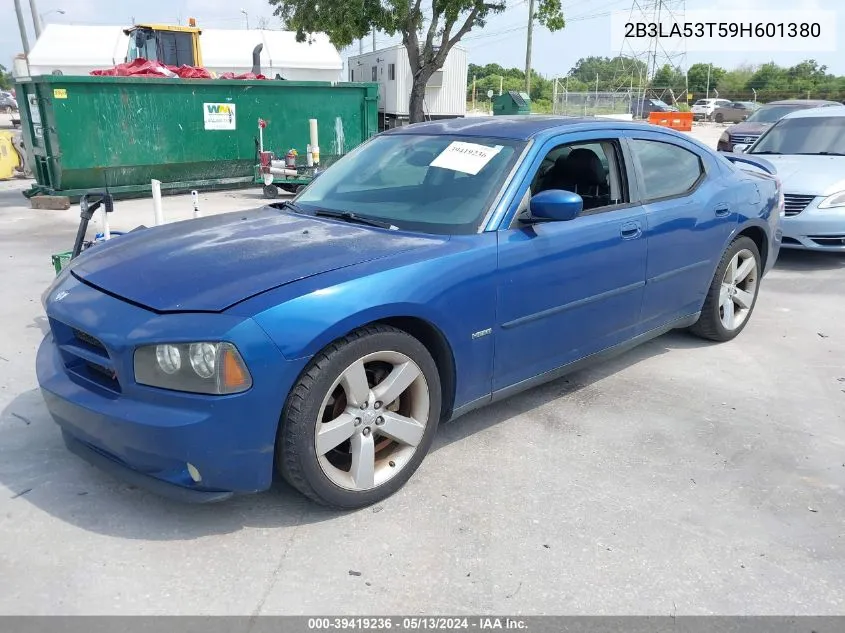 2009 Dodge Charger R/T VIN: 2B3LA53T59H601380 Lot: 39419236