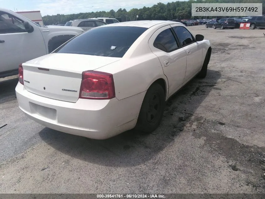 2009 Dodge Charger VIN: 2B3KA43V69H597492 Lot: 39541761