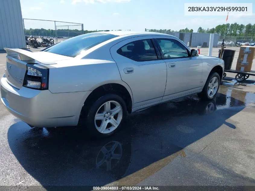 2009 Dodge Charger Sxt VIN: 2B3KA33V29H599301 Lot: 39804803