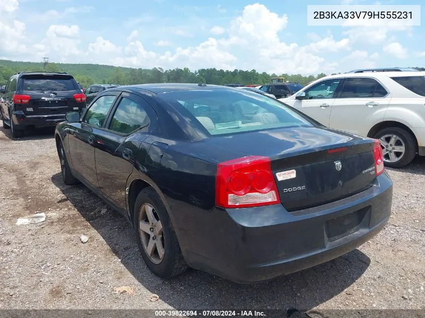 2009 Dodge Charger Sxt VIN: 2B3KA33V79H555231 Lot: 39822694