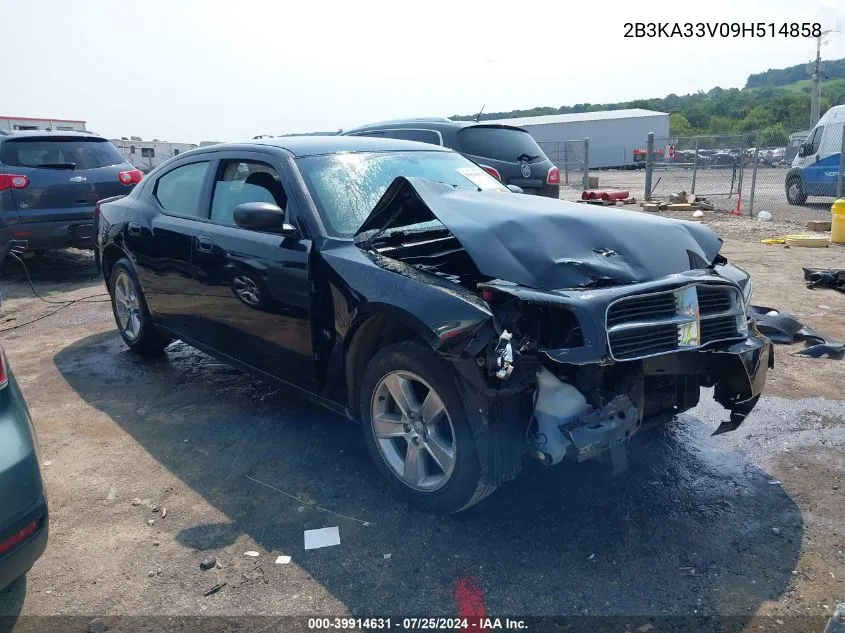 2009 Dodge Charger Sxt VIN: 2B3KA33V09H514858 Lot: 39914631