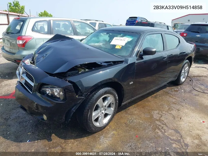 2B3KA33V09H514858 2009 Dodge Charger Sxt