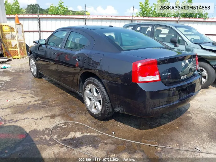 2009 Dodge Charger Sxt VIN: 2B3KA33V09H514858 Lot: 39914631