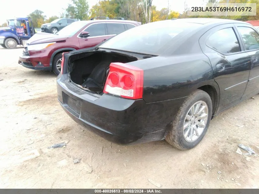 2009 Dodge Charger R/T VIN: 2B3LA53T69H616972 Lot: 40026513