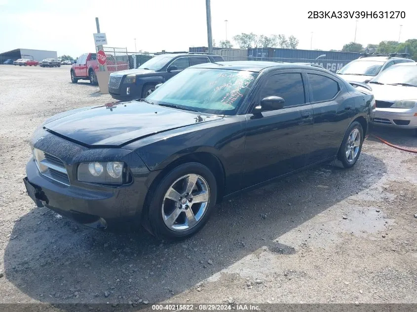 2009 Dodge Charger Sxt VIN: 2B3KA33V39H631270 Lot: 40215522