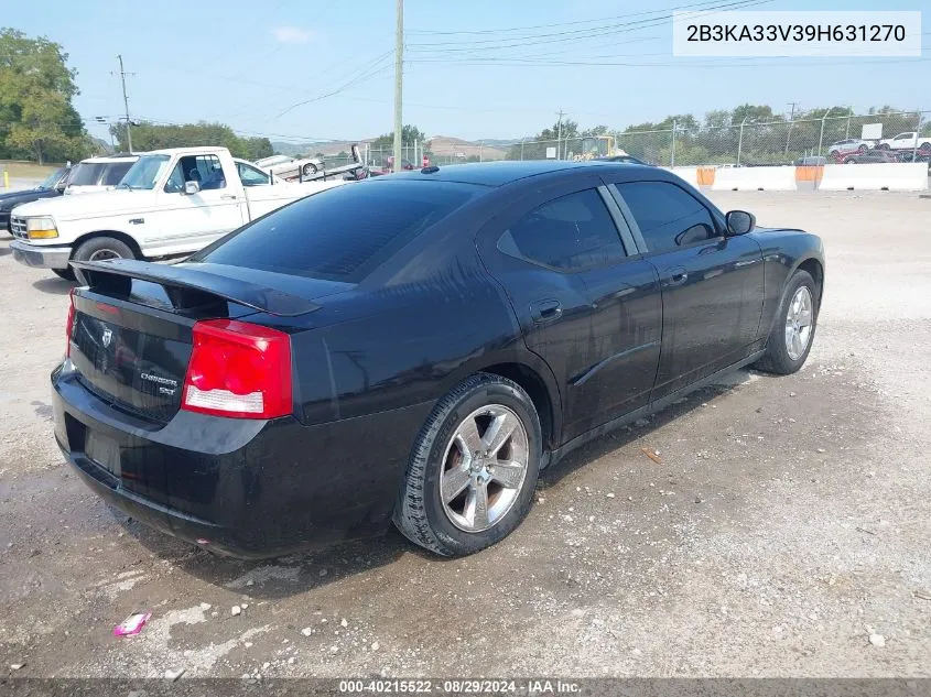 2009 Dodge Charger Sxt VIN: 2B3KA33V39H631270 Lot: 40215522