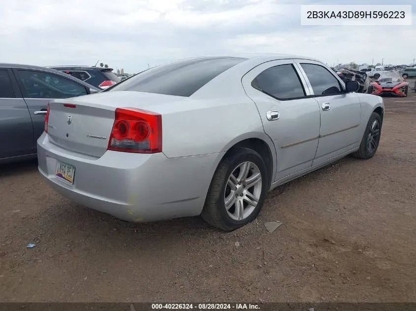 2009 Dodge Charger Se VIN: 2B3KA43D89H596223 Lot: 40226324