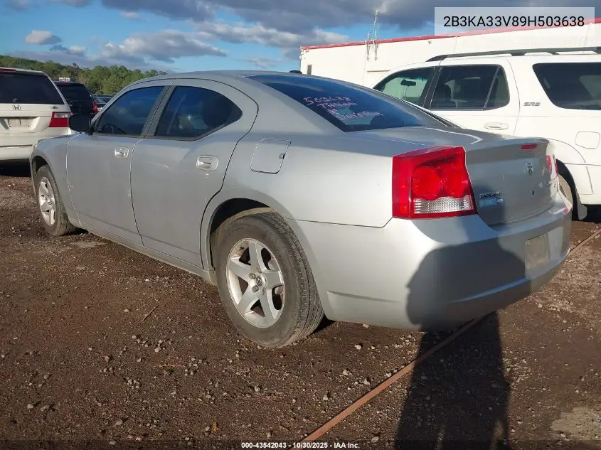 2B3KA33V89H503638 2009 Dodge Charger Sxt