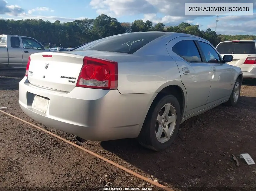 2B3KA33V89H503638 2009 Dodge Charger Sxt