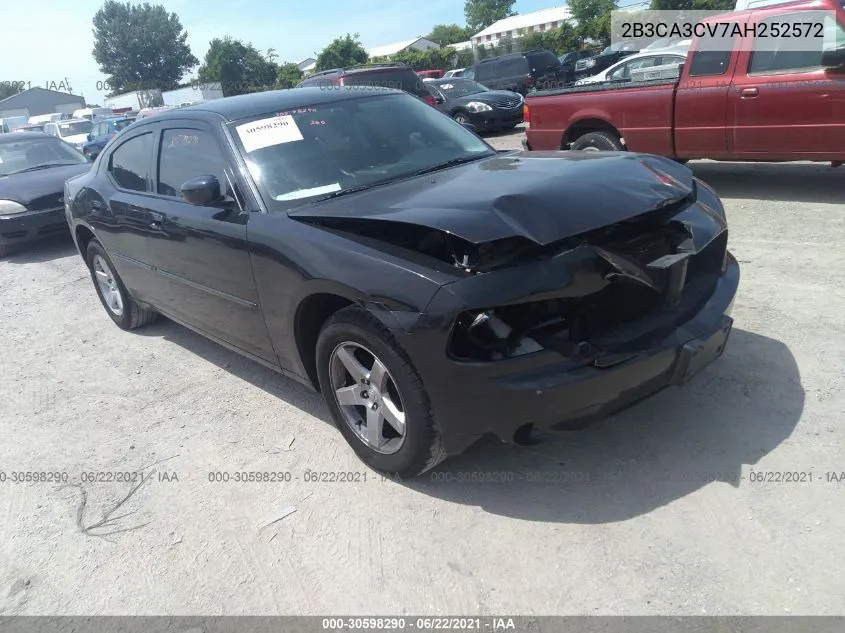 2010 Dodge Charger Sxt VIN: 2B3CA3CV7AH252572 Lot: 30598290