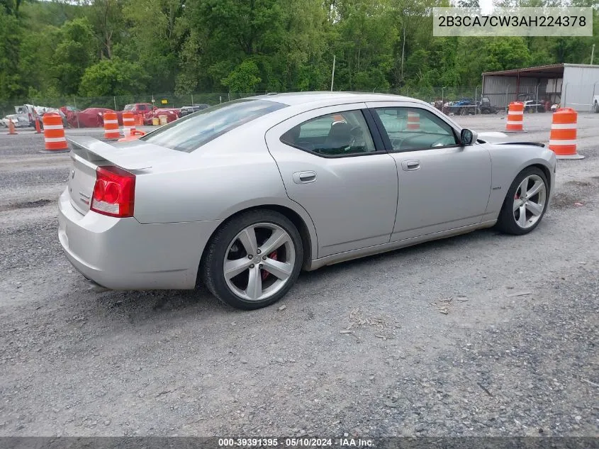 2010 Dodge Charger Srt8 VIN: 2B3CA7CW3AH224378 Lot: 39391395