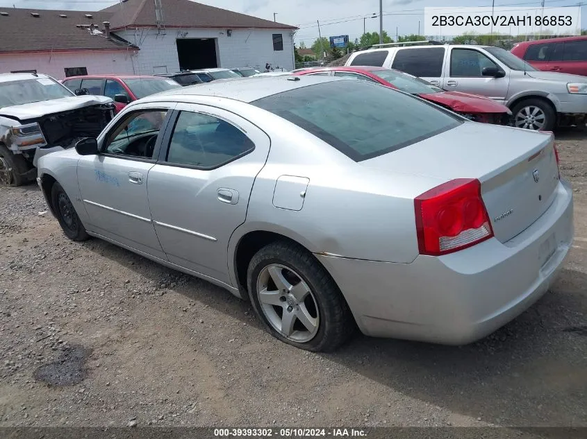 2010 Dodge Charger Sxt VIN: 2B3CA3CV2AH186853 Lot: 39393302