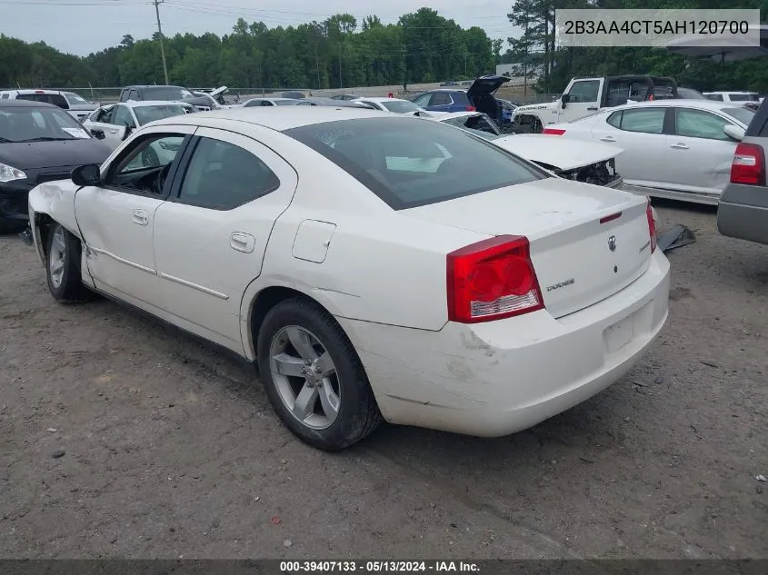 2010 Dodge Charger VIN: 2B3AA4CT5AH120700 Lot: 39407133