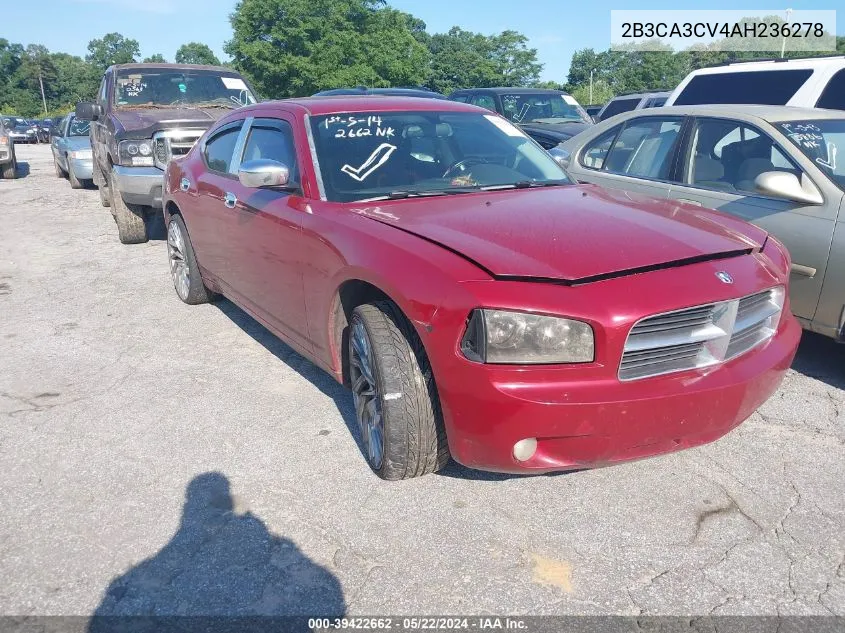 2010 Dodge Charger Sxt VIN: 2B3CA3CV4AH236278 Lot: 39422662