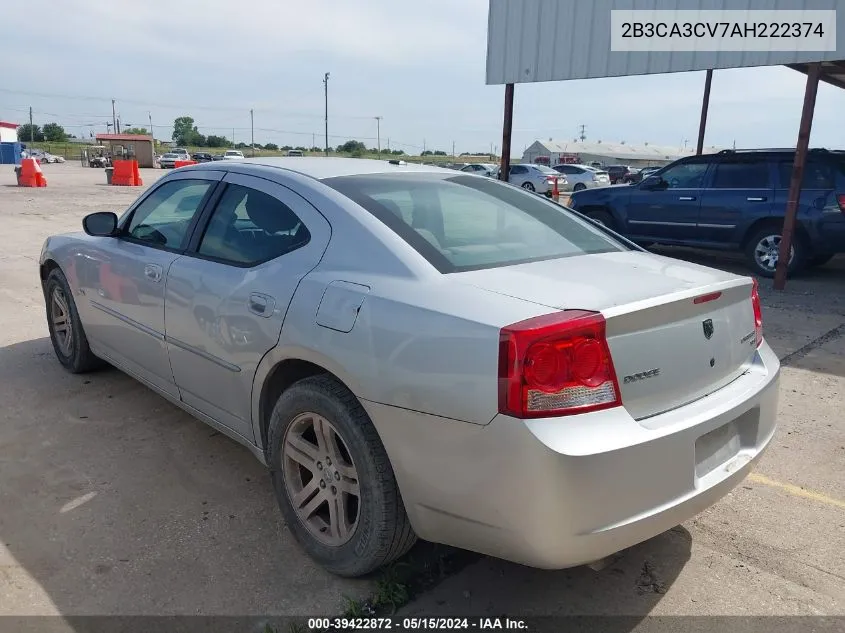 2010 Dodge Charger Sxt VIN: 2B3CA3CV7AH222374 Lot: 39422872