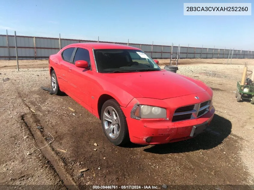 2010 Dodge Charger Sxt VIN: 2B3CA3CVXAH252260 Lot: 39446761