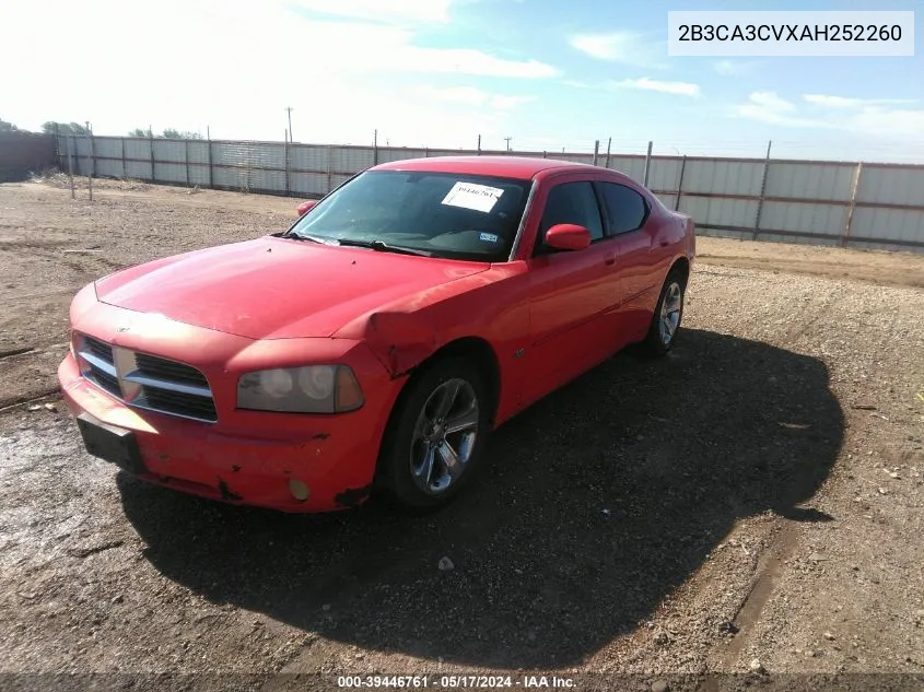 2010 Dodge Charger Sxt VIN: 2B3CA3CVXAH252260 Lot: 39446761