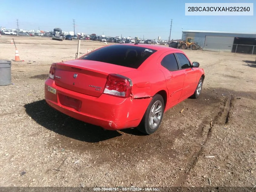 2010 Dodge Charger Sxt VIN: 2B3CA3CVXAH252260 Lot: 39446761