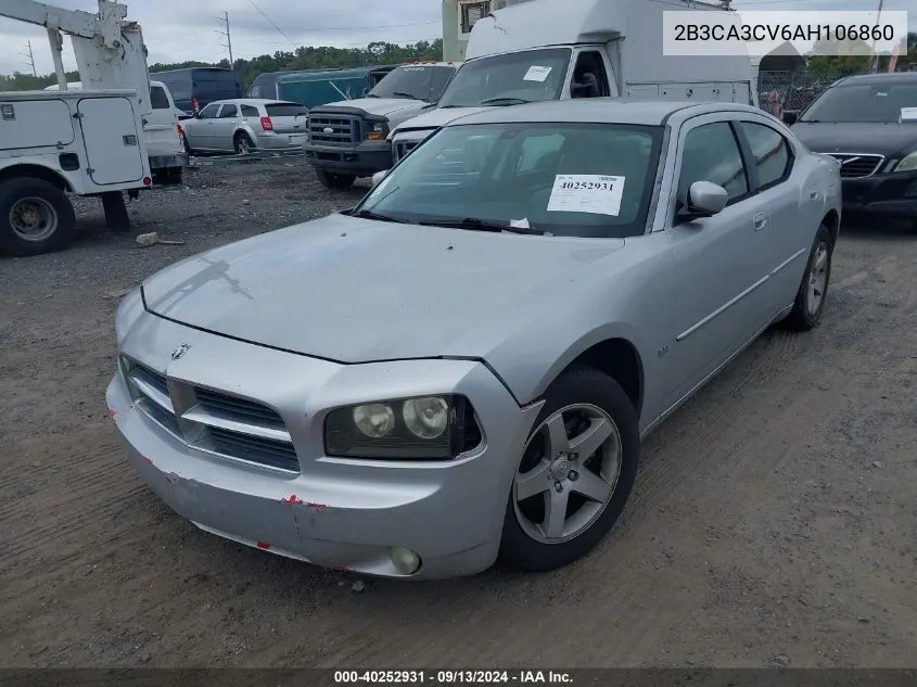 2010 Dodge Charger Sxt VIN: 2B3CA3CV6AH106860 Lot: 40252931