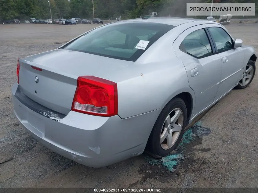 2010 Dodge Charger Sxt VIN: 2B3CA3CV6AH106860 Lot: 40252931