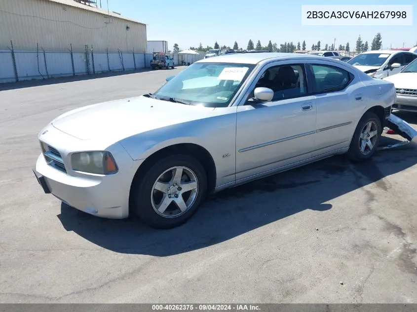 2010 Dodge Charger Sxt VIN: 2B3CA3CV6AH267998 Lot: 40262375