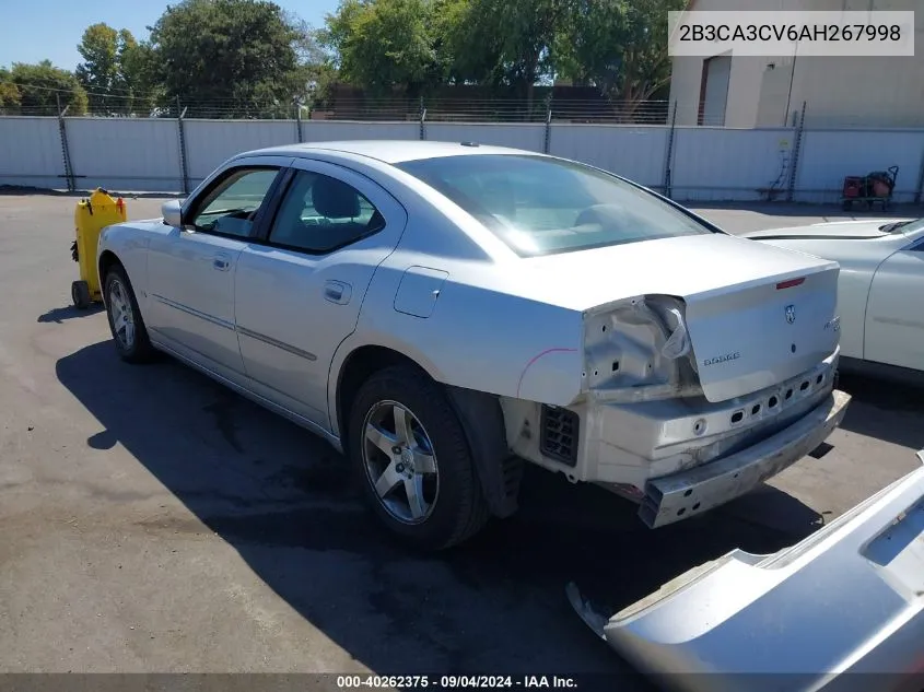 2010 Dodge Charger Sxt VIN: 2B3CA3CV6AH267998 Lot: 40262375