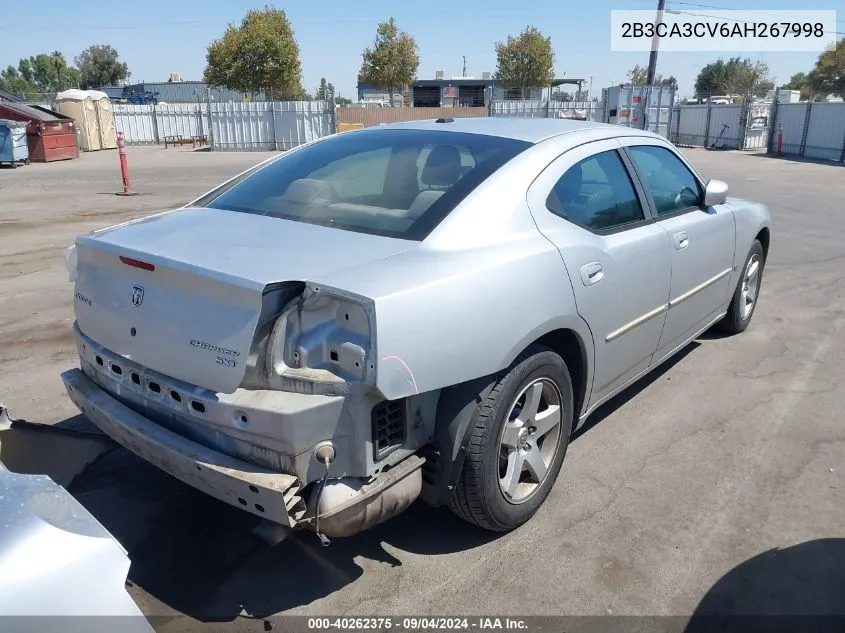 2010 Dodge Charger Sxt VIN: 2B3CA3CV6AH267998 Lot: 40262375