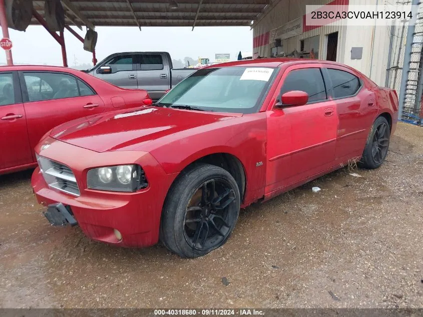 2010 Dodge Charger Sxt VIN: 2B3CA3CV0AH123914 Lot: 40318680