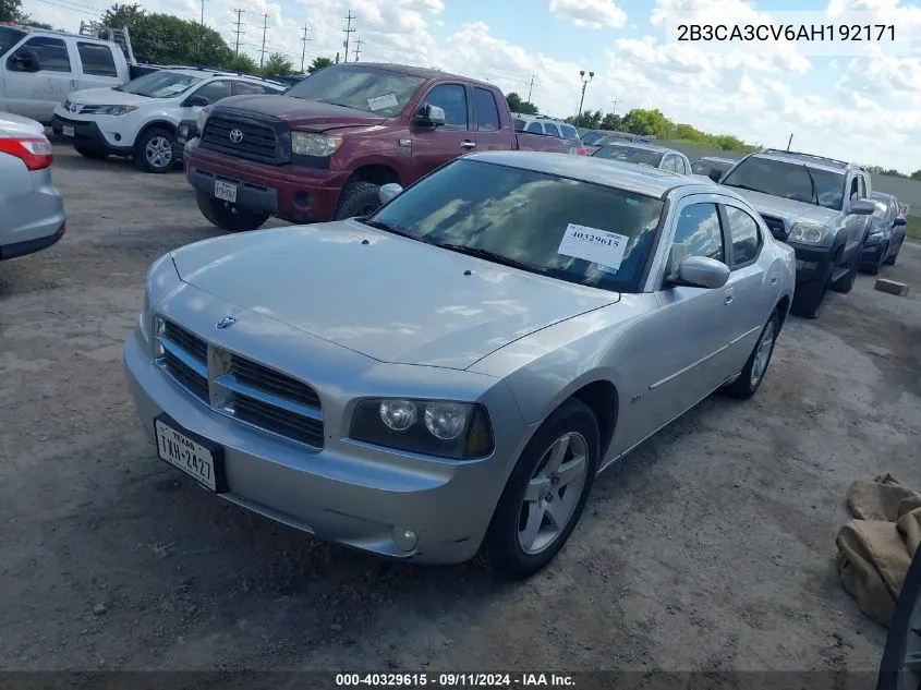 2010 Dodge Charger Sxt VIN: 2B3CA3CV6AH192171 Lot: 40329615