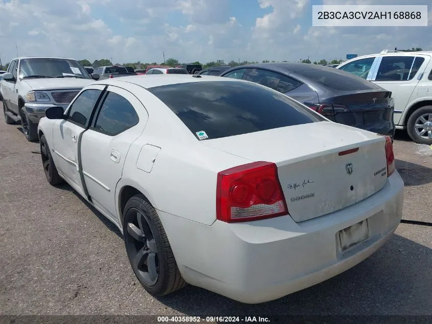 2010 Dodge Charger Sxt VIN: 2B3CA3CV2AH168868 Lot: 40358952