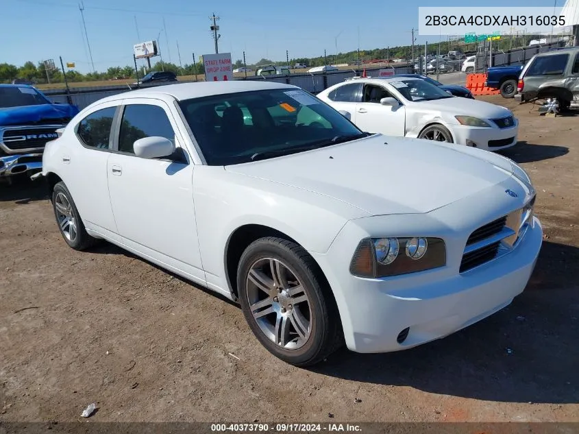 2010 Dodge Charger VIN: 2B3CA4CDXAH316035 Lot: 40373790