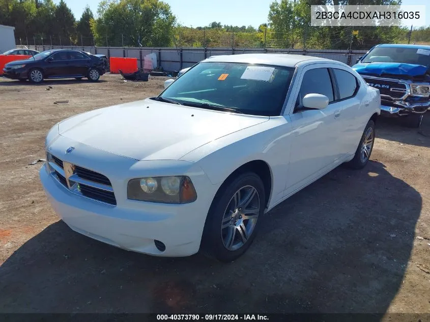 2010 Dodge Charger VIN: 2B3CA4CDXAH316035 Lot: 40373790