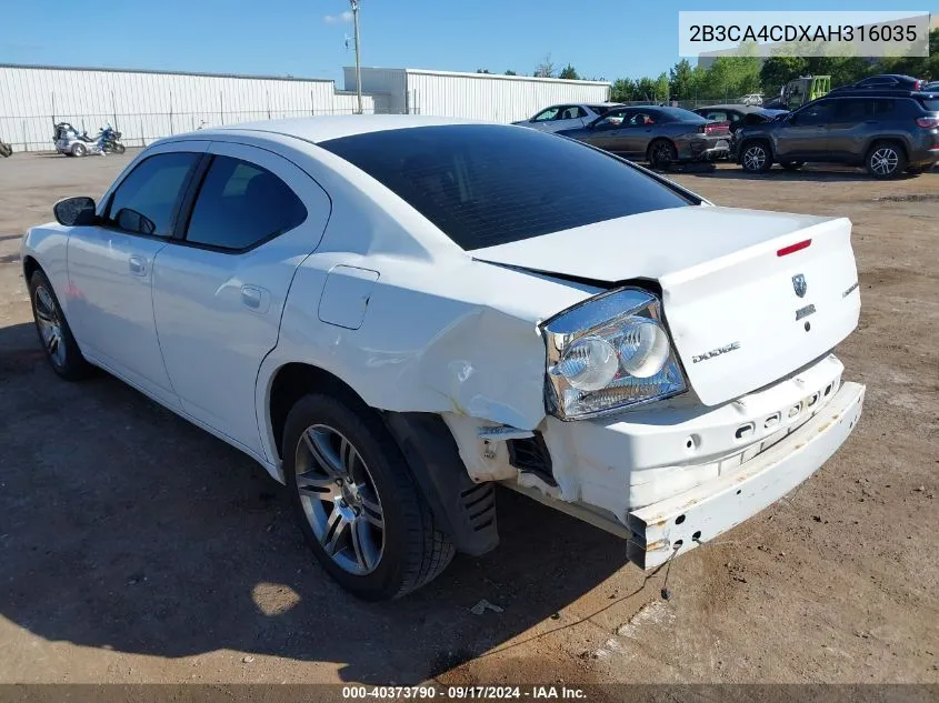 2010 Dodge Charger VIN: 2B3CA4CDXAH316035 Lot: 40373790