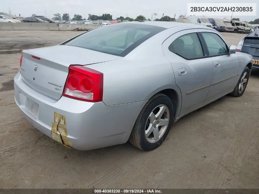 2010 Dodge Charger Sxt VIN: 2B3CA3CV2AH230835 Lot: 40383230