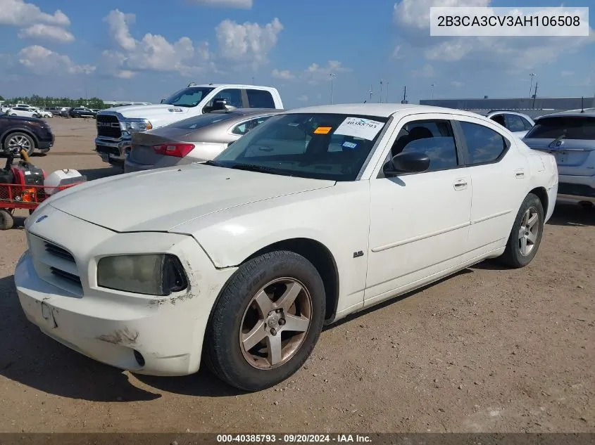 2010 Dodge Charger Sxt VIN: 2B3CA3CV3AH106508 Lot: 40385793