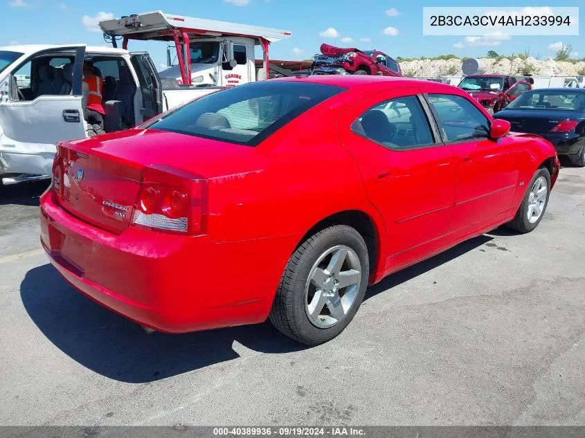 2010 Dodge Charger Sxt VIN: 2B3CA3CV4AH233994 Lot: 40389936