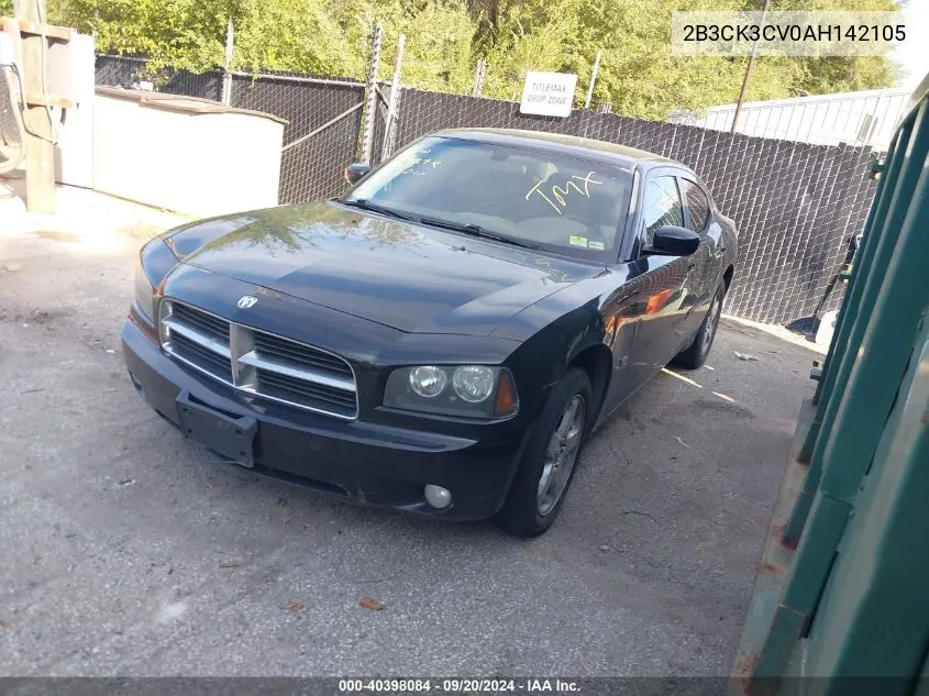 2010 Dodge Charger Sxt VIN: 2B3CK3CV0AH142105 Lot: 40398084