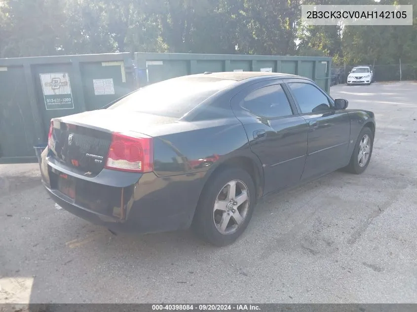 2010 Dodge Charger Sxt VIN: 2B3CK3CV0AH142105 Lot: 40398084