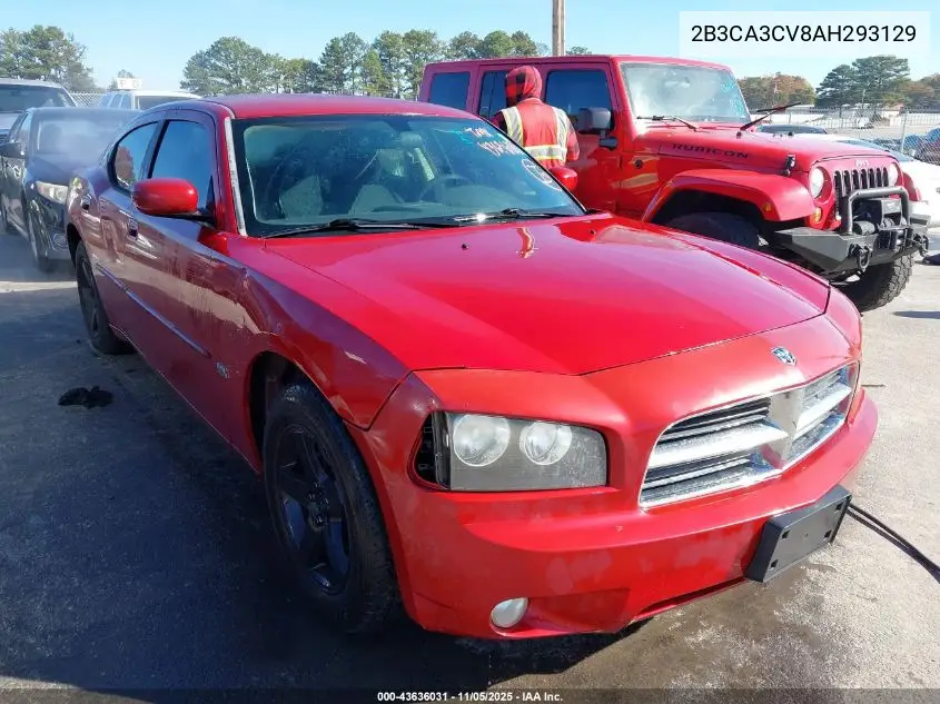 2B3CA3CV8AH293129 2010 Dodge Charger Sxt
