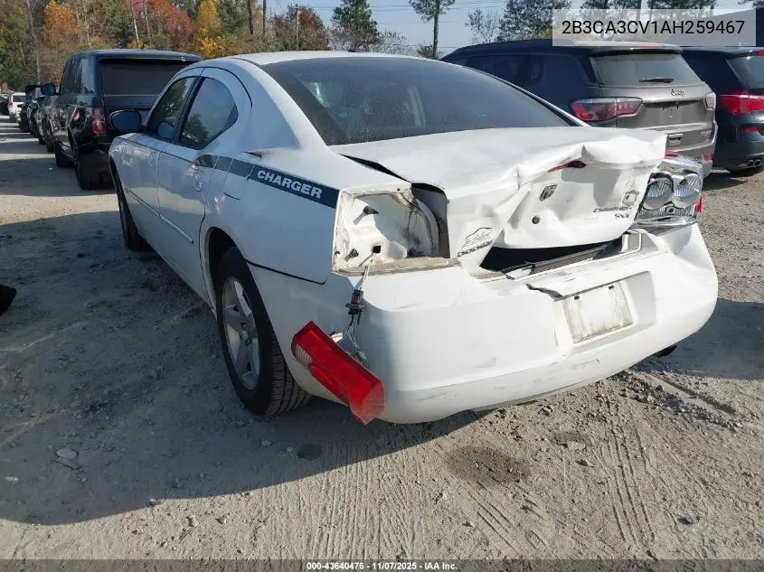 2B3CA3CV1AH259467 2010 Dodge Charger Sxt