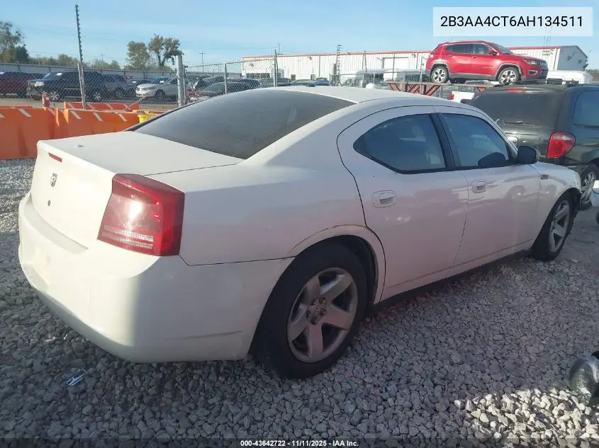 2B3AA4CT6AH134511 2010 Dodge Charger
