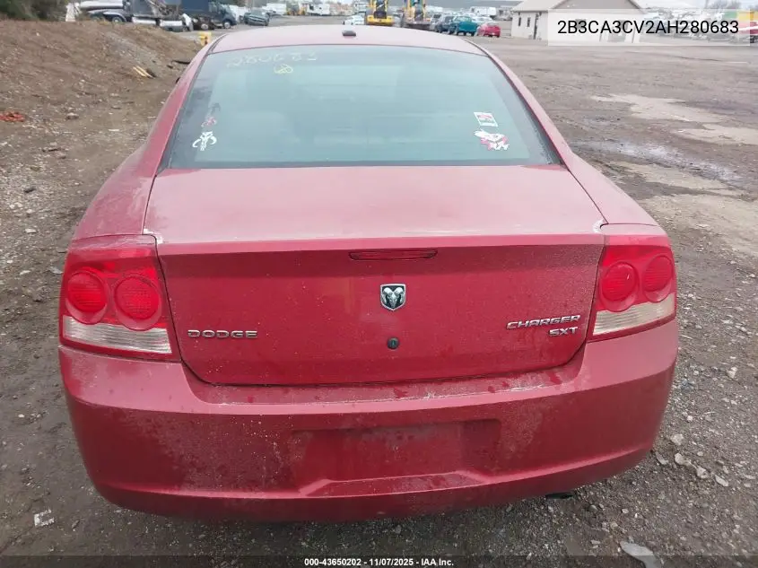 2B3CA3CV2AH280683 2010 Dodge Charger Sxt