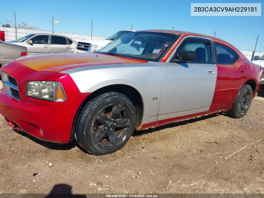 2B3CA3CV9AH229181 2010 Dodge Charger Sxt