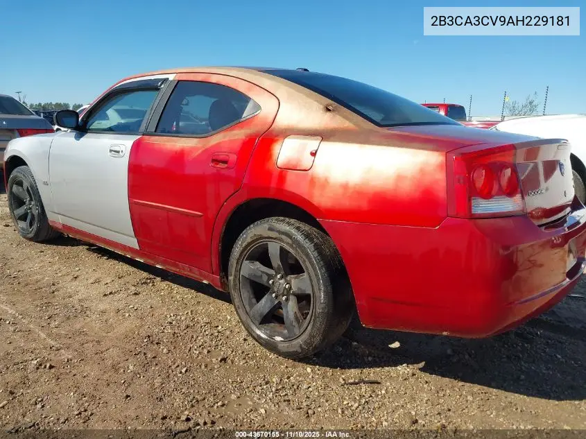 2B3CA3CV9AH229181 2010 Dodge Charger Sxt