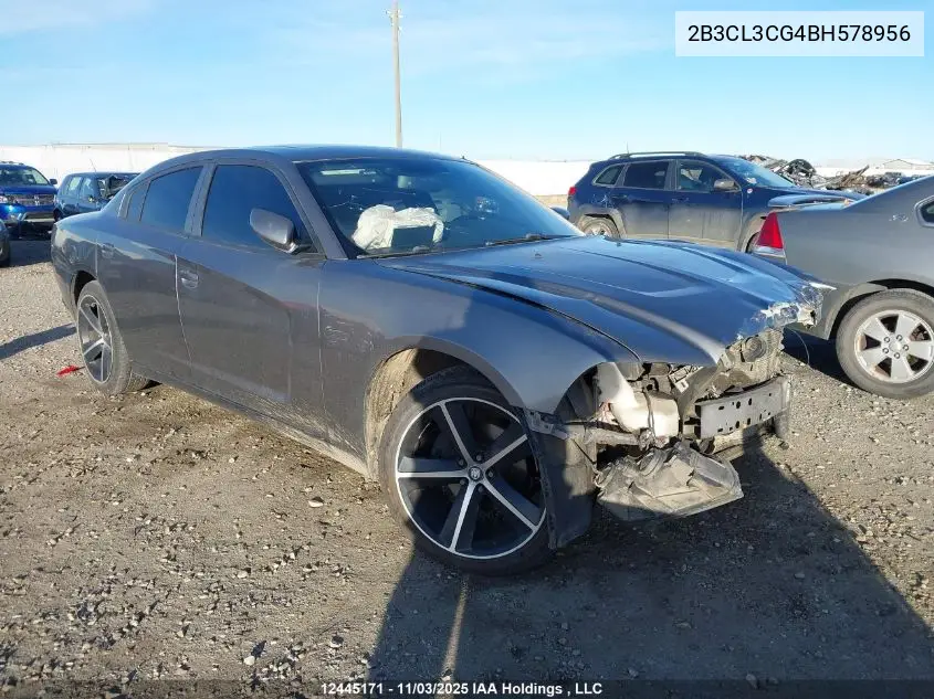 2B3CL3CG4BH578956 2011 Dodge Charger