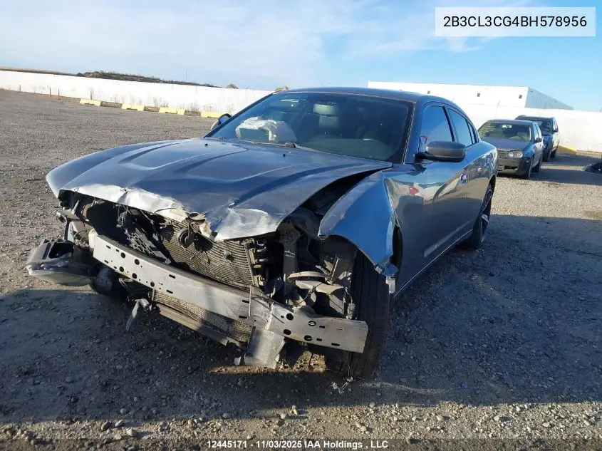 2B3CL3CG4BH578956 2011 Dodge Charger