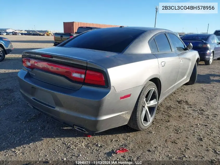 2B3CL3CG4BH578956 2011 Dodge Charger