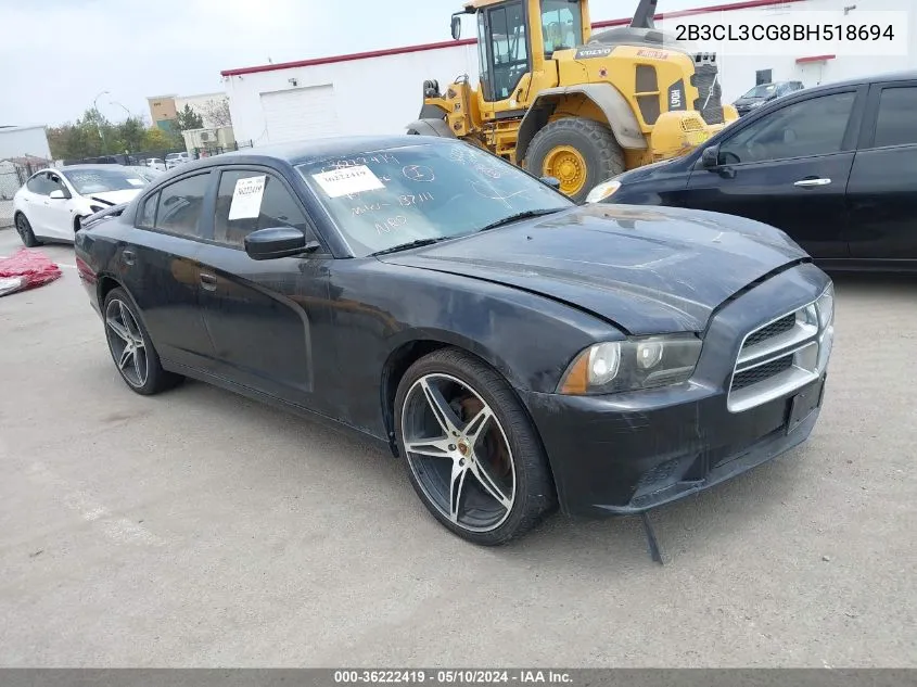 2B3CL3CG8BH518694 2011 Dodge Charger