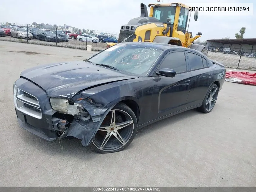 2011 Dodge Charger VIN: 2B3CL3CG8BH518694 Lot: 36222419