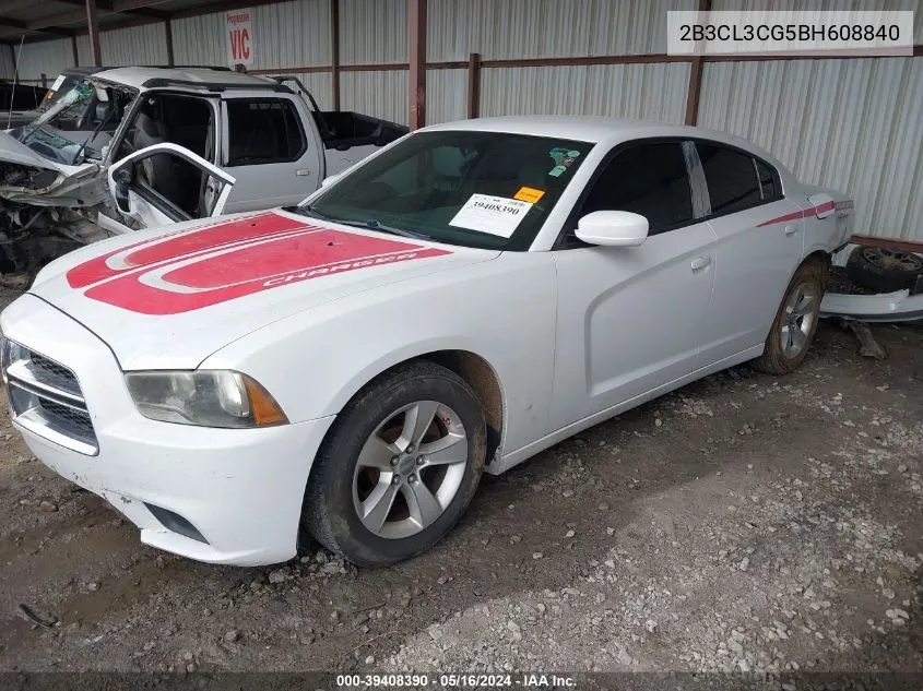 2011 Dodge Charger VIN: 2B3CL3CG5BH608840 Lot: 39408390